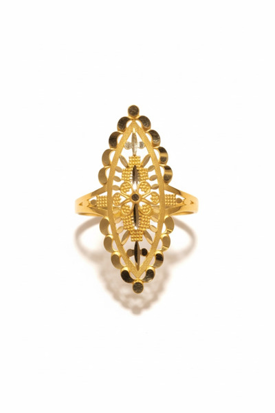 Hakan Güler Kuyumculuk Altın Hint Model Yüzük – |22 Ayar Görünümlü Tasarım