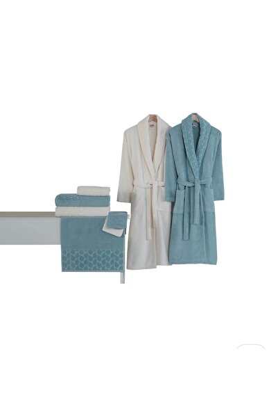 Nurpak Hilalevtekstilleri 🛁 6 Parça Lüks Takım Bornoz Seti – Aile & Çeyizlik...