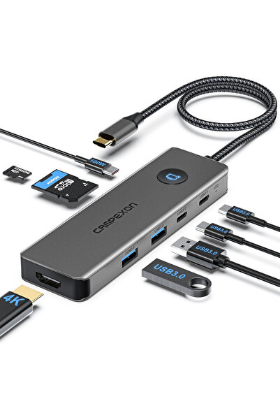 xenomo Adaptor Hub USB-C Xenomo ®   Dock sigur, HDMI 4K, 2x USB 3.0, PD 100W,...