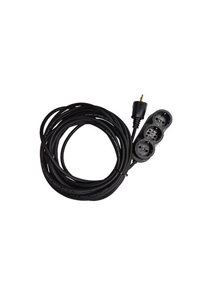 ALIEN Bakelite rubber extension cord 3-way 10m 3×1.5mm2 black