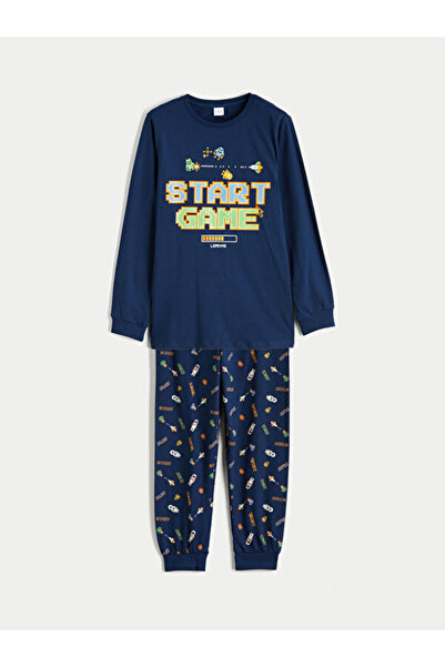 LC Waikiki Διαχρονικά Ρούχα & Διαχρονικές Επιλογές Σετ Πιτζάμες για Αγόρια Ze...