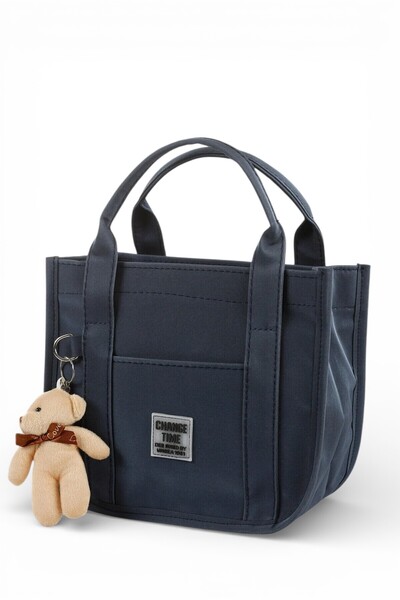 madbag Buzi Fabric Teddy Bear Crossbody Bag with Column Strap