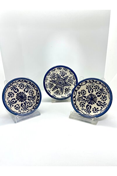 Fi Hediyelik طقم إفطار مكون من 3 قطع مصنوع يدويًا باللون الأزرق