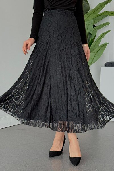 Hazamoda Lace Skirt Black