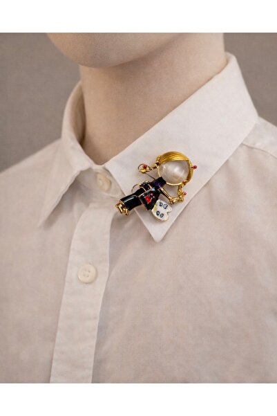 Sweet bunny Renklerin Dansı Ressam Kız Broş