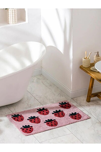 LC Waikiki Mixed Strawberry Printed Bath Mat 50X80 cm (S6)