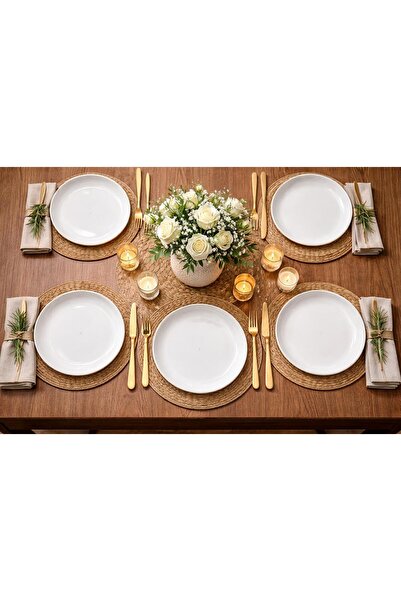 KÜTAHYAMUTFAK Porcelain Shallow Dish 6 Pieces 19cm