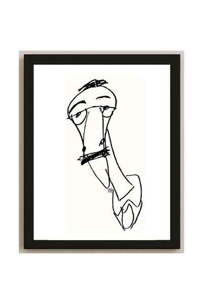 Nezih Danyal Tipler Kişiye Özel Sertifikalı Sınırlı Fine Art Karikatür Baskı NTP00004