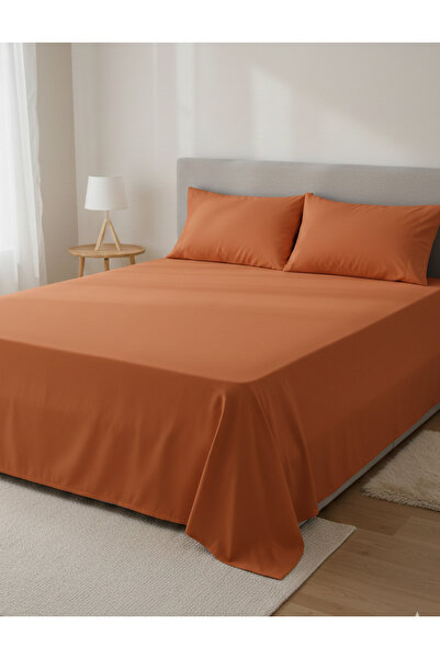 pınarhome collectıon 100% Organic Cotton Fabric Plain (Without Elastic) Sheet...