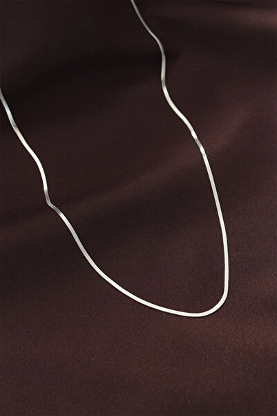 HarmonyAura قلادة سلسلة إيطالية رفيعة مقاس 60 سم من الفولاذ الفضي