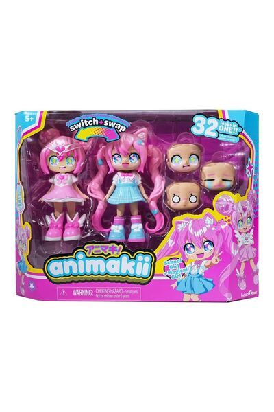 Animakii Doll and Accessory Set - School Girl and Magical Girl