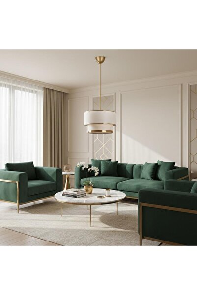 Elizim Home Lighting Pasta tekli abajur Krem Sarkıt Avize