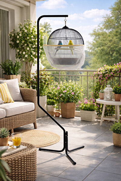 ORBO Büyük şkafeslere uyumlu, dayanıklı sallanmaz , kafes askı ayaklığı 1.66c...