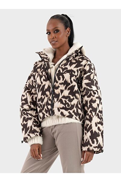 ONLY Onlbetty Bat Sleeve Patterned Women's Inflatable Coat Pumice Stone (1535...