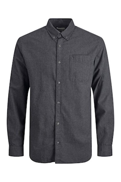 Jack & Jones Cămașă bărbătească, gri închis, slim fit