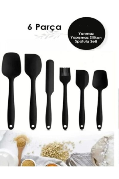 GenelTedarik Set of 6 Fireproof Non-Stick Kitchen Cake Silicone Egg Brush Spo...