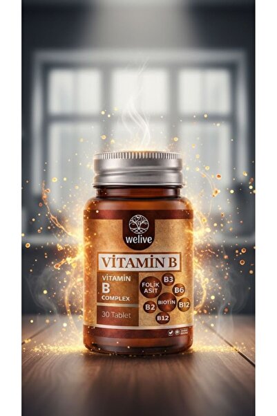 Welive Vitamin B Complex 30 Tabs (B5, B6, B12, Folic Acid, Biotin)