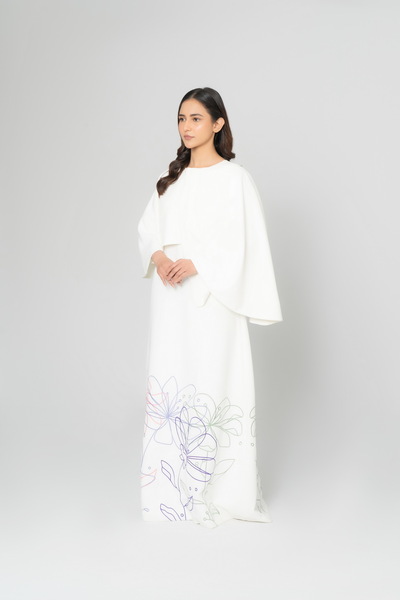 Obaha Embroidered dress with robe