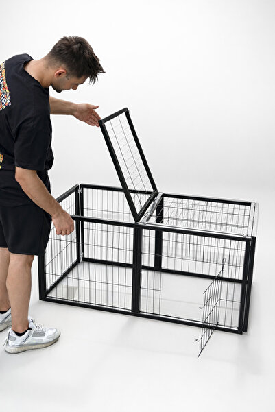 ORBO 120 cm X 63 cm yükseklik :63 cm. Üstü kapalı , Köpek Çiti - Kolay Kurulu...