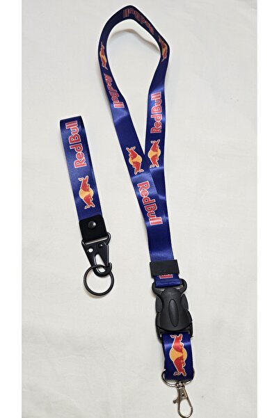 şimika tuning tuningmarketim Redbull Mavi Boyun Askı İpi ve Kancalı Kumaş Oto...