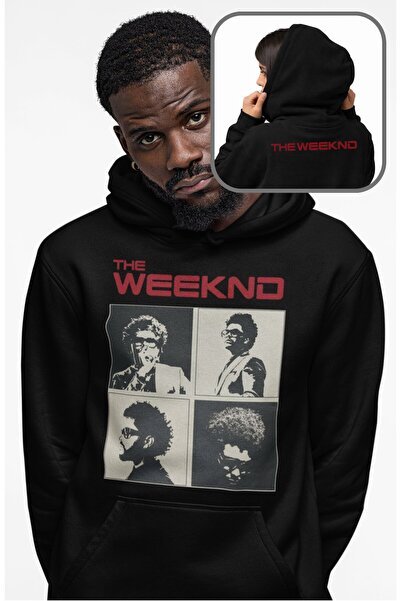 Fuddy Moda Hanorac unisex The Weeknd cu imprimeu pe spate tricou , Hanorac su...