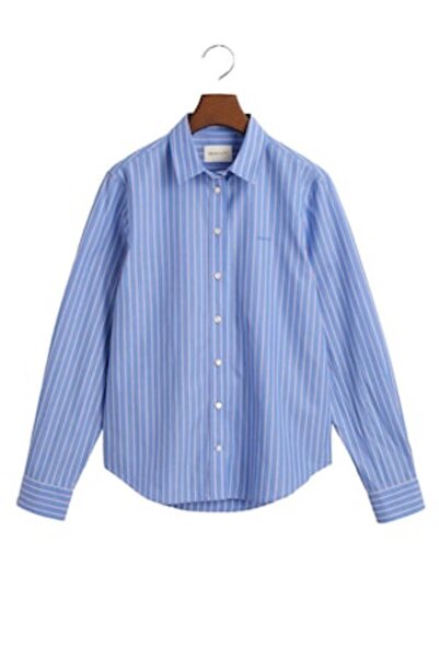 Gant Women's Shirt, Cotton, Light Blue, L