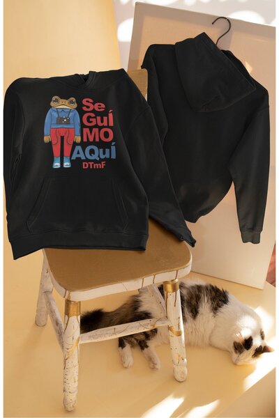 Fuddy Moda Hanorac cu glugă unisex Bad Bunny DTMF imprimat tricou , Hanorac s...