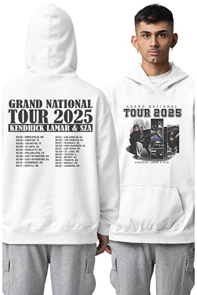 Fuddy Moda Unisex φούτερ με κουκούλα με στάμπα Kendrick Lamar Sza Grand Tour,...