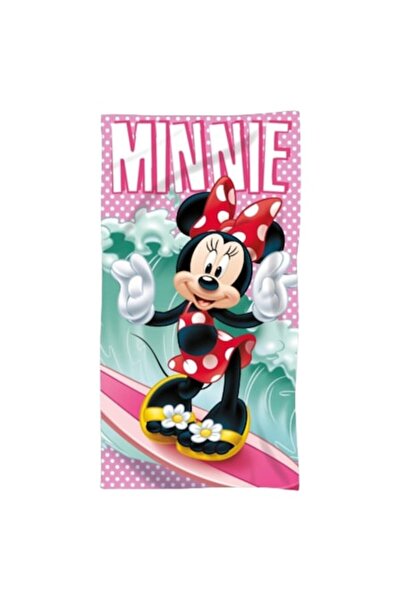 Disney Kids Beach Towel, Minnie Mouse, Cotton, Disney, Pink, 140 x 70 cm