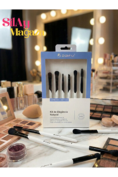Silay mağaza White Professional 5-Piece Eye Makeup Eyeshadow Brush Set - Eyel...