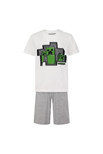 Mojang Pijama scurtă Minecraft pentru copii gri 10 ani