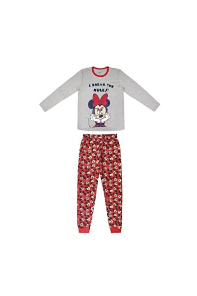 Minnie Mouse - Pijamale cu mânecă lungă pentru fete, bumbac, roșu 110 cm