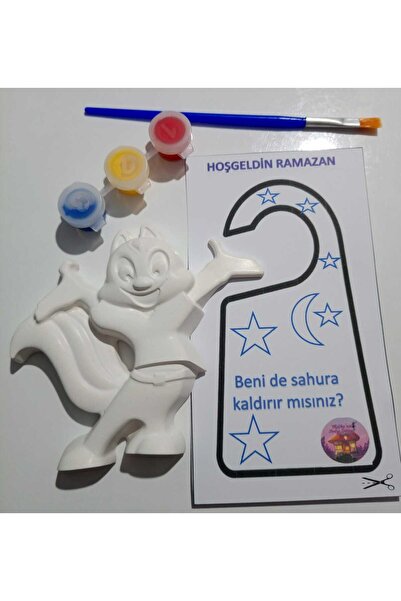 MELİKE'NİN HEDİYE DÜKKANI Taş boyama seti sincap ramazan hediyelik Taş boyama