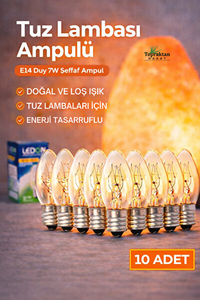 topraktan hasat odağında lezzet gizli 10 Adet Tuz Lambası Ampulü E14 Duy 7W Ş...