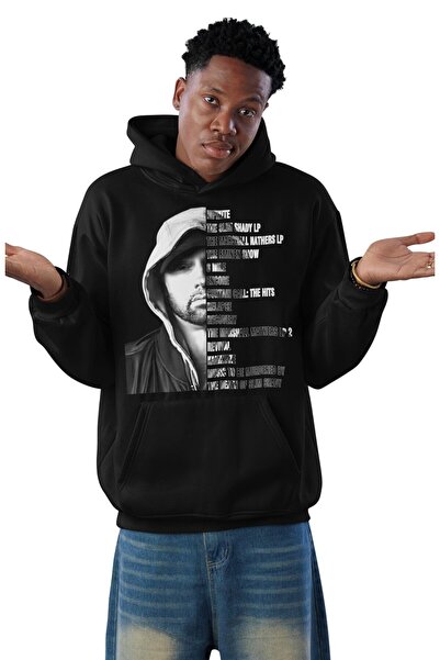 Fuddy Moda Hanorac unisex cu glugă cu imprimeu albume Eminem tricou , Hanorac...