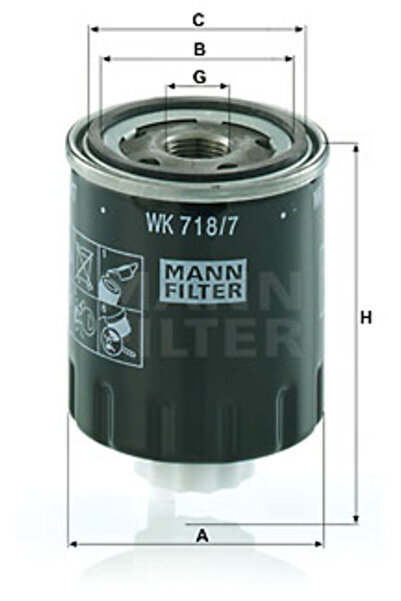 Mann-Filter Filtru de combustibil WK 718/7