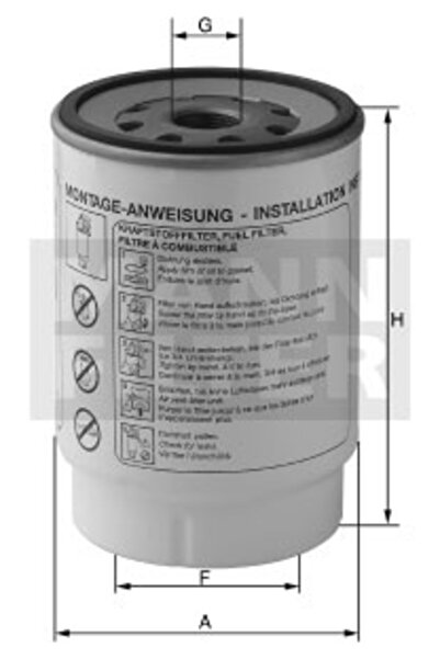 Mann-Filter Filtru de combustibil PL 420/1 x