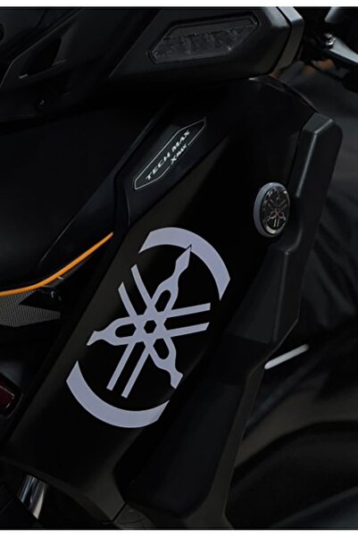 YSGMOTOPARTS Yamaha Logo Sticker Stiker Seti 2 Adet Reflektif Xmax-Nmax Beyaz...