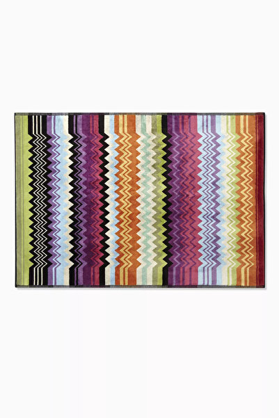 Missoni Home Giacomo Banyo Paspası, Pamuk & Şerit Desenli, İtalyan İşçiliği