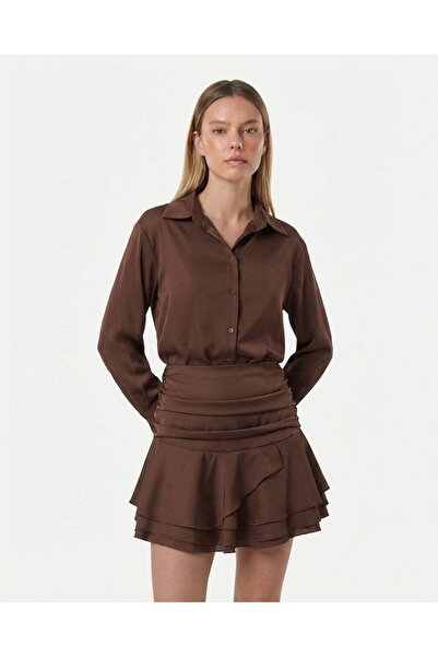 Magdarel Livia Bitter Brown Dress