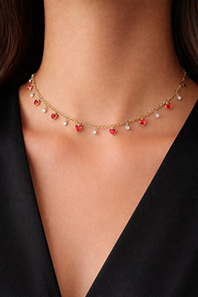 Bellenza Kalp Figürlü Taşlı Kadın Kolye – Şık, Zarif ve Romantik Takı