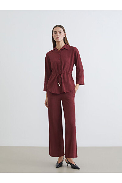 LC Waikiki Unique Products from Freezen Store I Waist Belted Textured Wide Le...