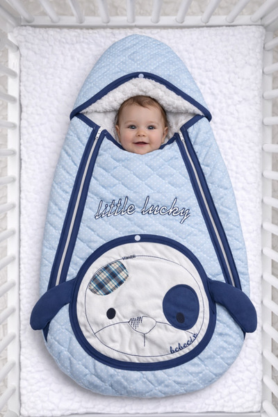 GÜLERBEBECİX قماط أطفال بسحاب مع تصميم ليتل لاكي وشكل فيلبوا