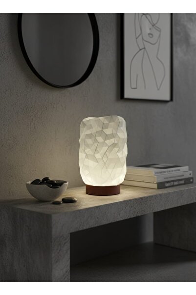 evden Kablosuz Pilli Abajur - Dekoratif Masa Üstü Yatak Odası Gece Lambası Ça...