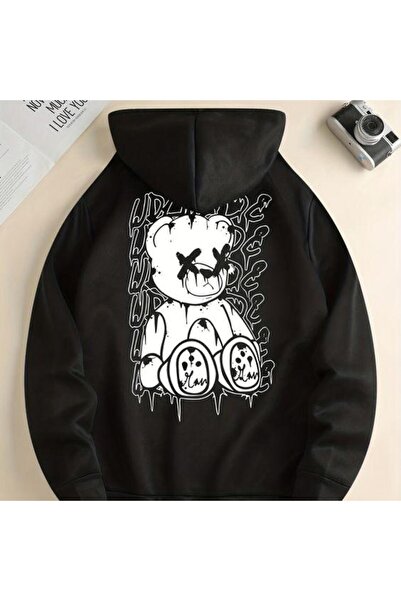 bellanova سويت شيرت أسود للجنسين قصة فضفاضة 3 Thread Shardonlu - جودة ممتازة ...