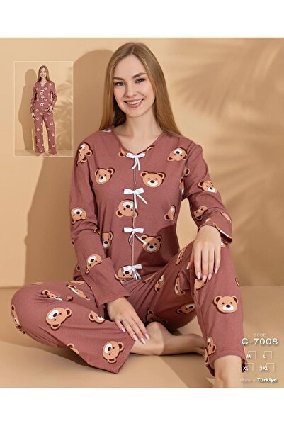NightLove Women's Patterned Stylish Pajama Set