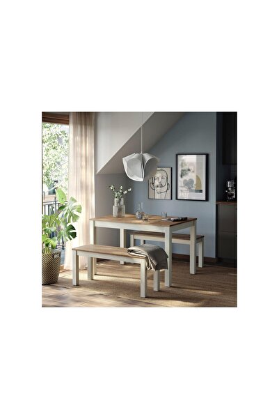 IKEA bank, bej-kahverengi, 103x36 cm