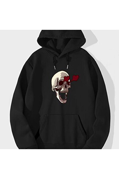 bellanova Unisex Μαύρο Oversize Φούτερ με 3 Κλωστές - Εκτύπωση Υψηλής Ποιότητ...