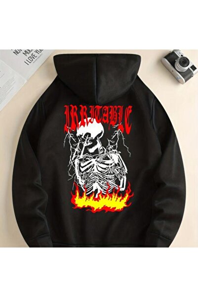 COZYWEAR سويت شيرت أسود للجنسين قصة فضفاضة 3 Thread Shardonlu - جودة ممتازة م...