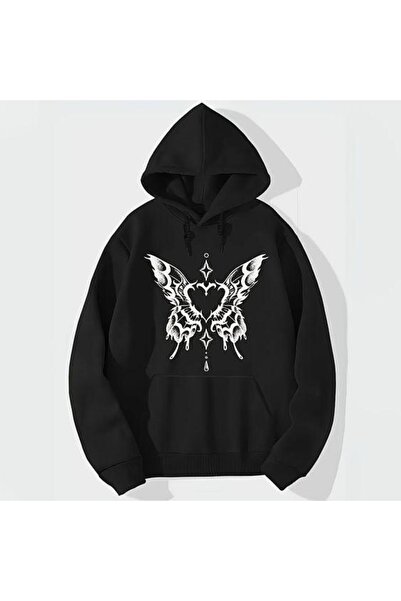 COZYWEAR سويت شيرت أسود للجنسين قصة فضفاضة 3 Thread Shardonlu - جودة ممتازة م...